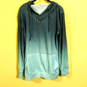 Teal ombre hoodie